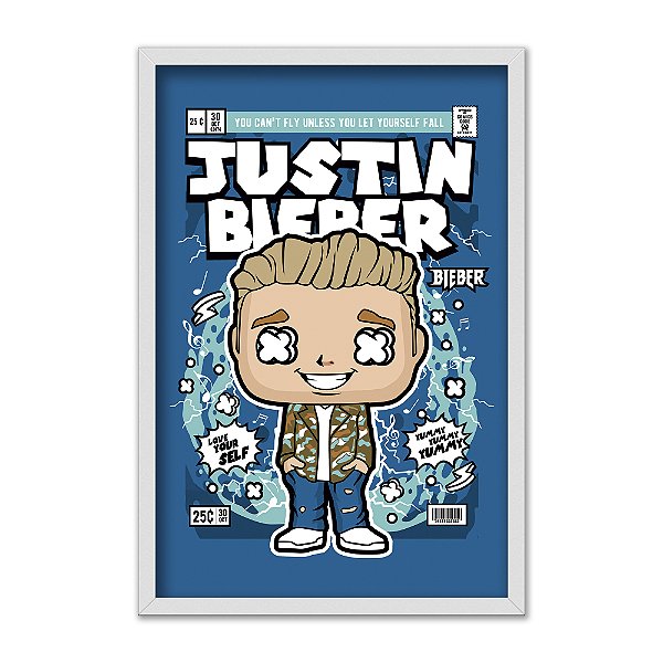 Quadro Decorativo Cantor Pop Justin Bieber