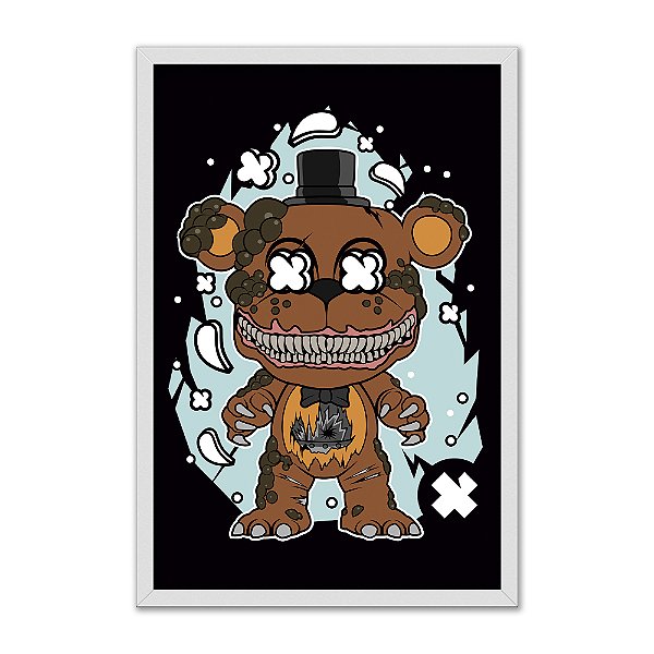 Quadro Decorativo Jogo Five Nights Nights At freddy Urso Chibi