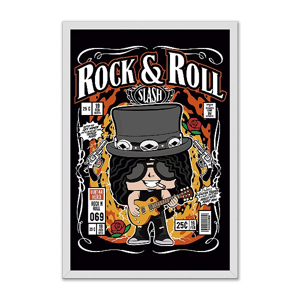 Quadro Decorativo Banda Guns N' Roses Guitarrista Slash
