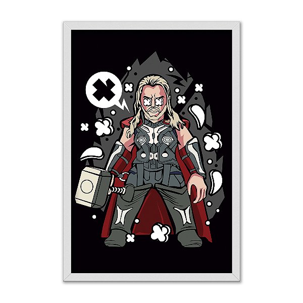 Quadro Decorativo Herói Thor Martelo Trovão