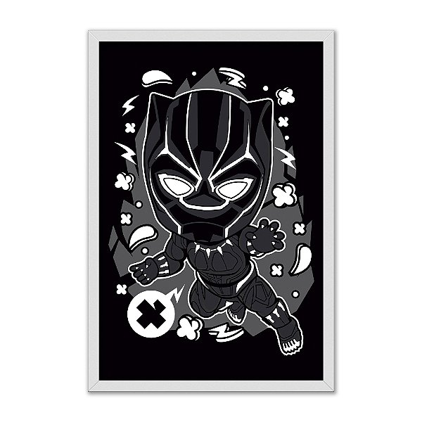 Quadro Decorativo Herói Pantera Negra