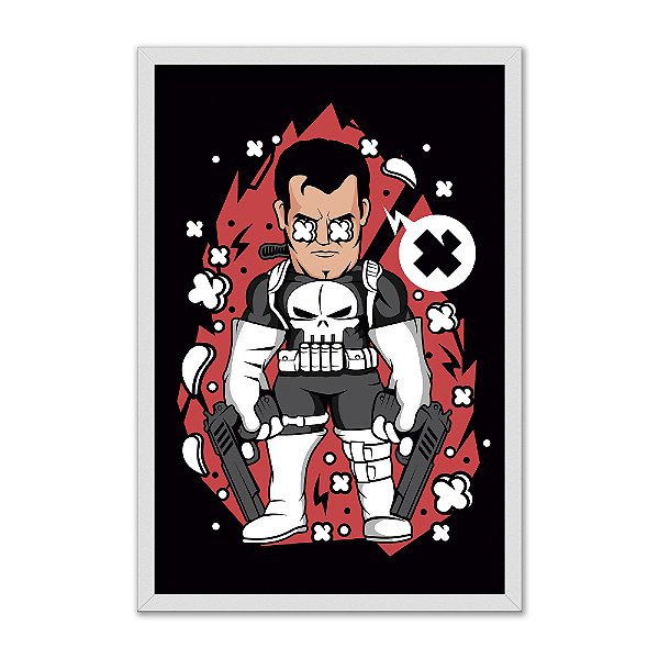 Quadro Decorativo O Justiceiro  Chibi