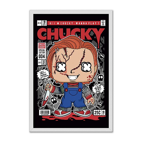 Quadro Decorativo Filme Boneco Chucky Terror