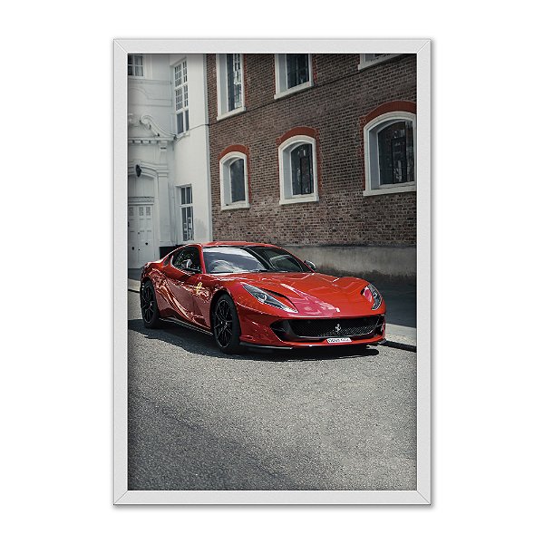 Quadro Decorativo Super Carrro Esportivo Vermelho