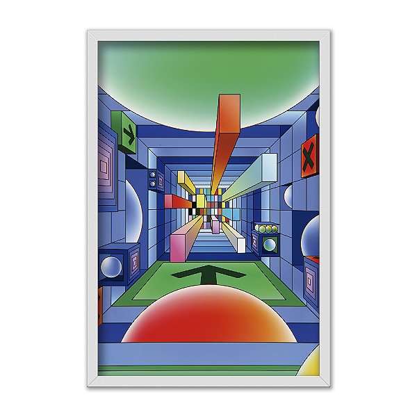 Quadro Decorativo Colorido Profundidade Digital Abstrato