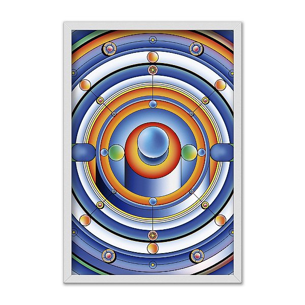 Quadro Decorativo Formas Geométricas Abstrato Colorido