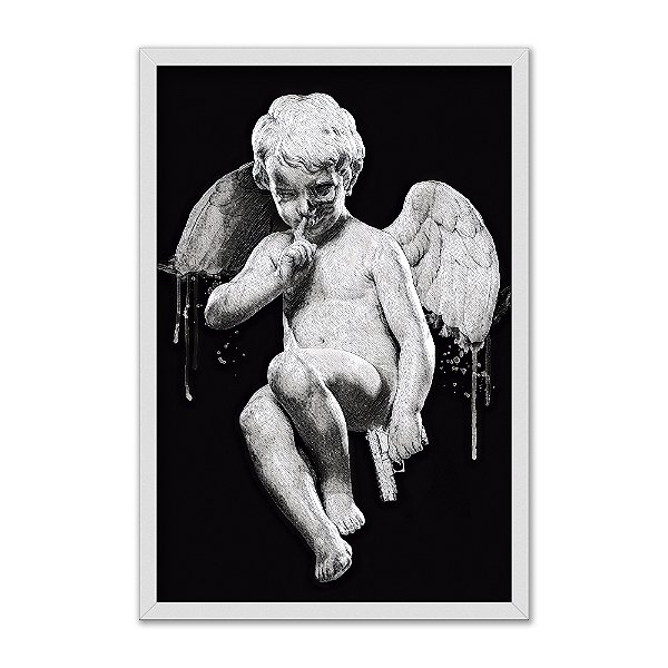 Quadro Decorativo Anjo Grego Sombrio