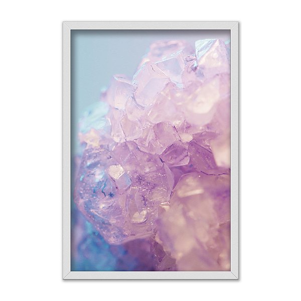 Quadro Decorativo Cristal Degradê Roxo A Azul