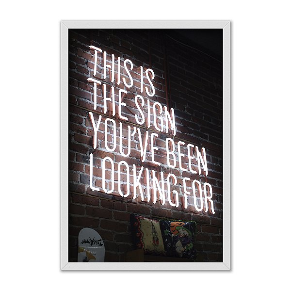 Quadro Decorativo Letreiro Neon Frase Trocadilho