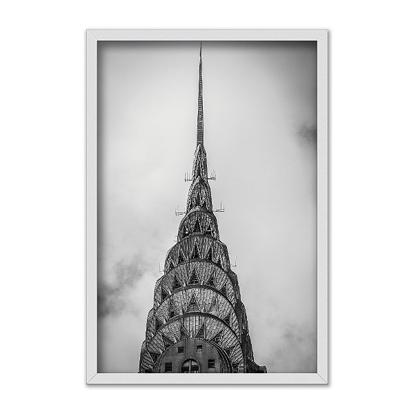 Quadro Decorativo Arquitetura Topo Empire State Preto E Branco