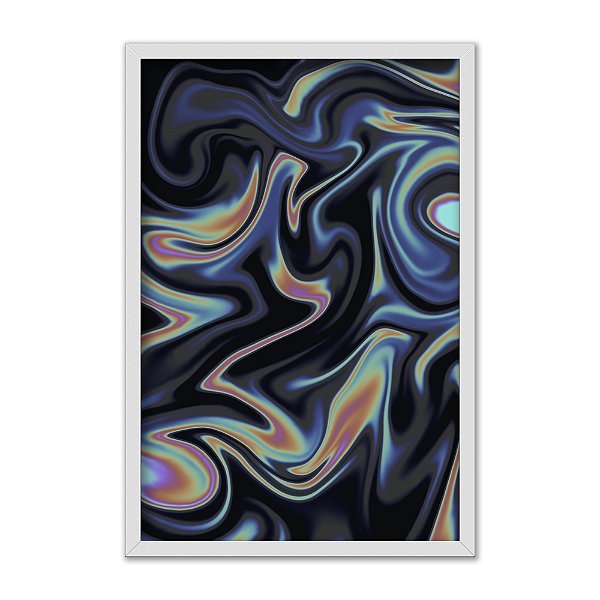 Quadro Decorativo Efeito Tinta A Óleo Holográfico