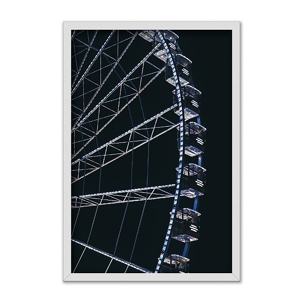 Quadro Decorativo Roda Gigante A Noite