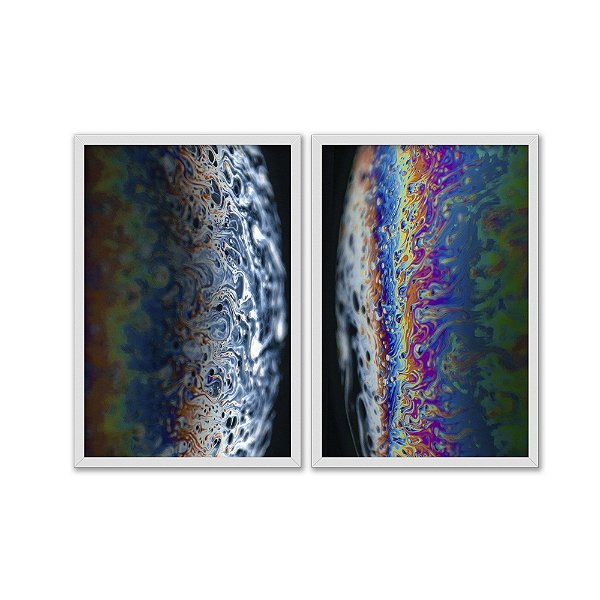 Kit Dois Quadros Decorativos Fumaça Furta Cor