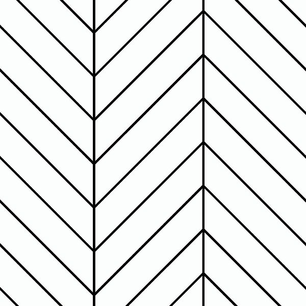 Papel de parede Autoadesivo Quarto Linhas Pretas Abstratas Com Fundo Branco