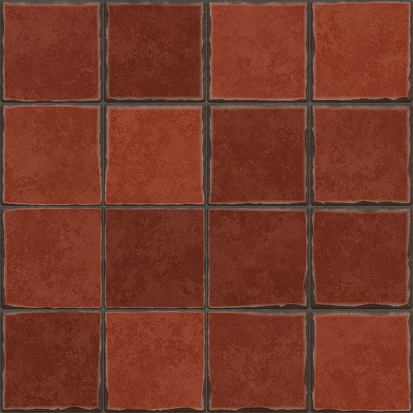 Papel de parede Autoadesivo Cozinha Azulejo Cerâmico Vermelho Quadrado