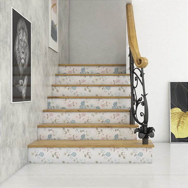 Papel de parede Autoadesivo Cozinha Floral Tons Bege