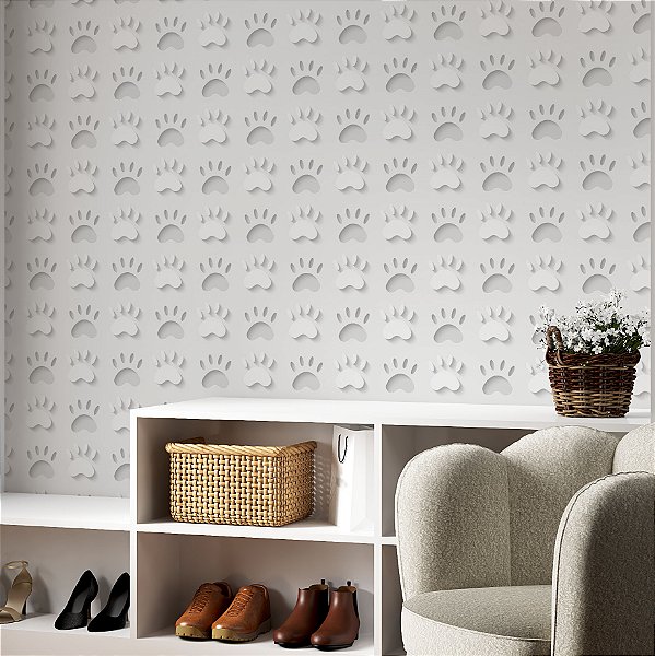 Papel de parede Autoadesivo Quarto Infantil Pata De Urso
