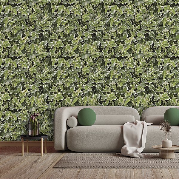 Papel de parede Autoadesivo Folhagem Realista Sala Varanda