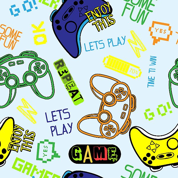 Papel de parede Autoadesivo Infantil Video Game Controles
