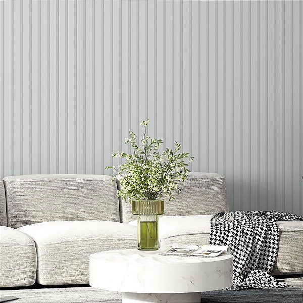 Papel de parede Autoadesivo Quarto Madeira Ripado Branco