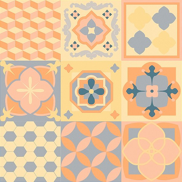 Papel de parede Autoadesivo Banheiro Azulejo Português