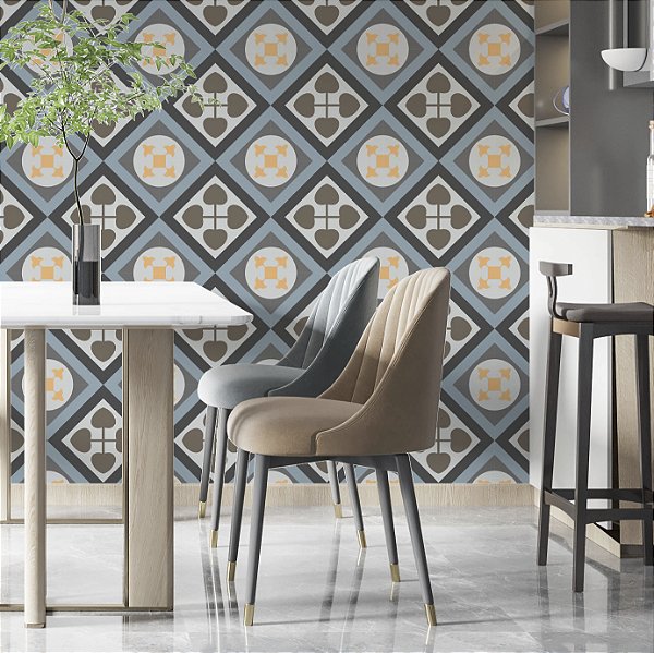 Papel de parede Autoadesivo Cozinha Azulejo Português Ladrilhos