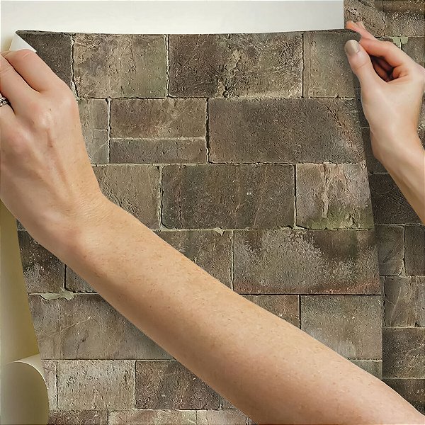 Papel de parede Autoadesivo Quarto Tijolinho Padrão