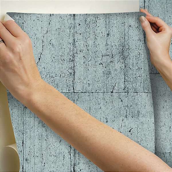 Papel de parede Autoadesivo Sala Taco Envelhecido Verde