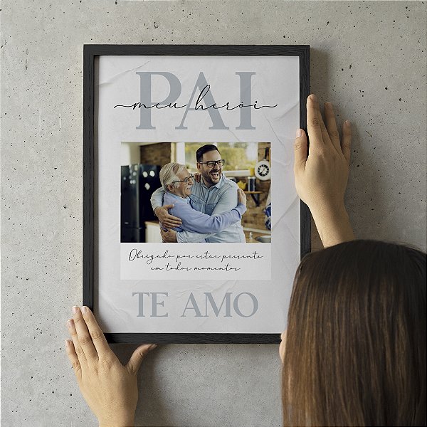 Quadro Decorativo Dia dos Pais - Meu Herói