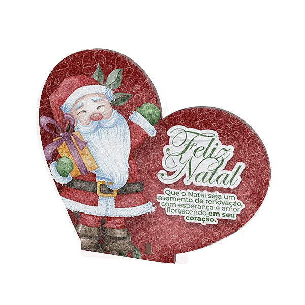 Lembrancinha Coração Papai Noel