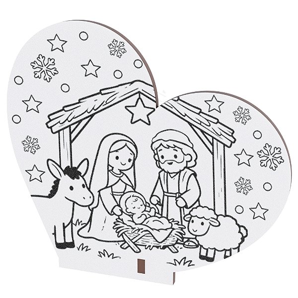 Lembrancinha Coração Nascimento de Jesus