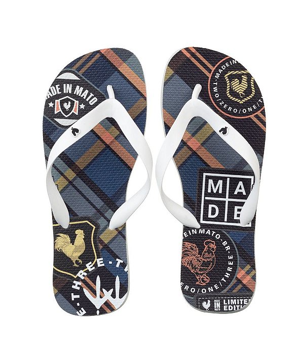 Chinelo made in mato xadrez