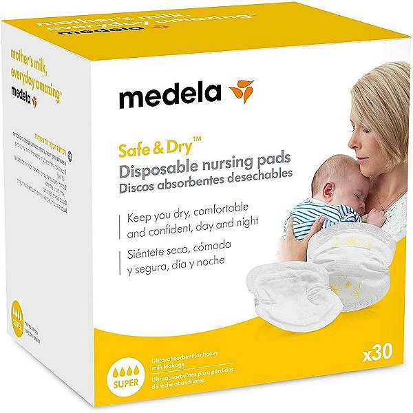 Absorventes Descartáveis Para Seios Ultra Respiráveis Medela 30 Unidades