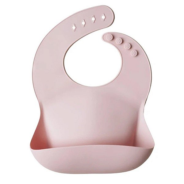 Babador De Silicone Infantil Mushie Blush - BR