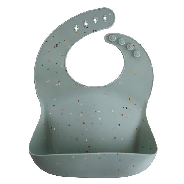 Babador De Silicone Infantil Mushie Verde Topazzio - BR