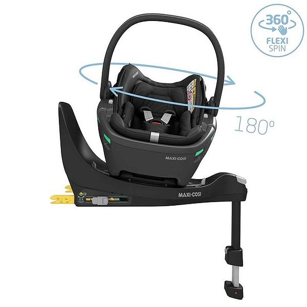 Bebê Conforto Coral + Base FamilyFix 360° Maxi Cosi Essential Black