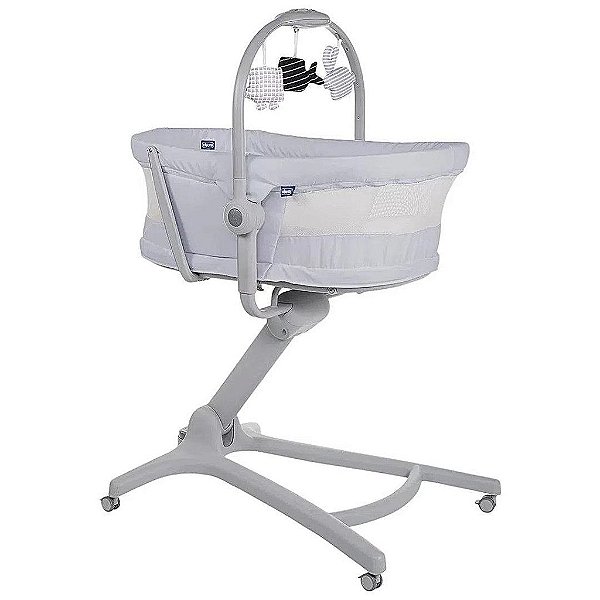 Berço Baby Hug 4 em 1 Air Stone Chicco Cinza