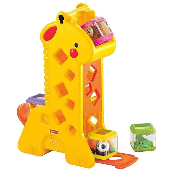 Brinquedo Fisher Price Girafa Com Blocos