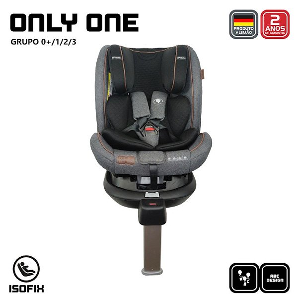 Cadeirinha De Bebê Para Carro ABC Design Only One Isofix Asphalt