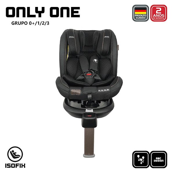Cadeirinha De Bebê Para Carro ABC Design Only One Isofix Black