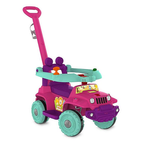 Carrinho Baby Banjipe Bandeirante Passeio e Andador Rosa