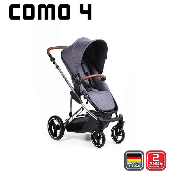 Carrinho de Bebê + Moisés + Bolsa - Como 4 ABC Design Diamante Asphalt