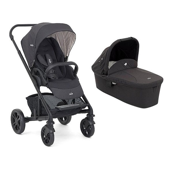 Carrinho De Bebê + Moisés Joie Chrome Preto Ember
