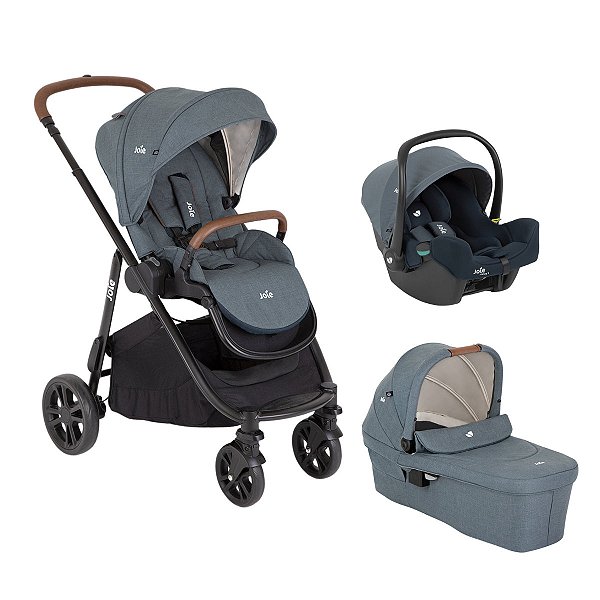 Carrinho De Bebê Joie Combo Versatrax E Azul Lagoon