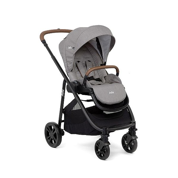 Carrinho De Bebê Joie Versatrax E Gray Flannel