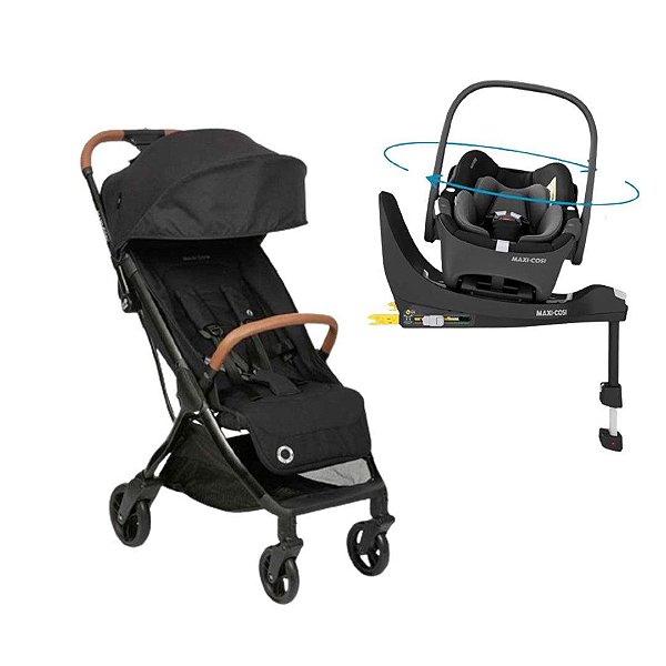 Carrinho de Bebê Maxi-Cosi Eva Trio Isofix 360 Essential Black