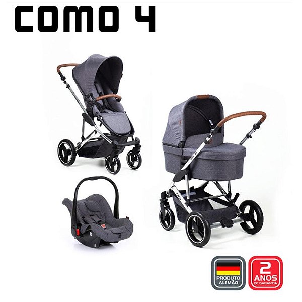 Carrinho de Bebê Travel System Como 4 ABC Design Diamante Asphalt