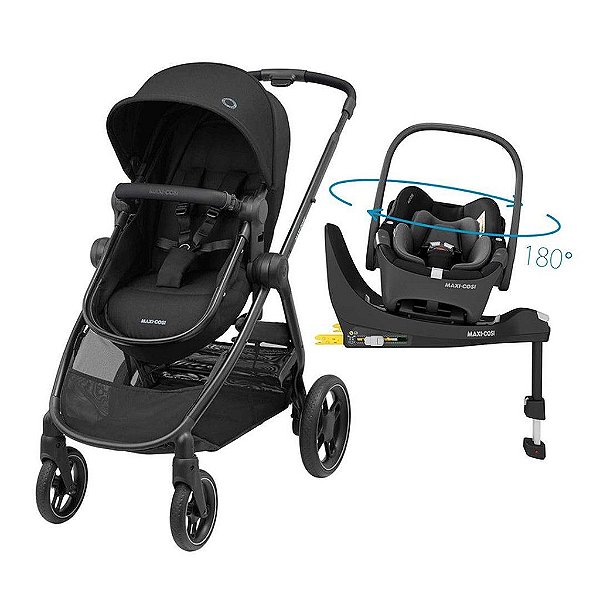 Carrinho Travel System Maxi-Cosi Anna³ Trio Isofix Essential Black