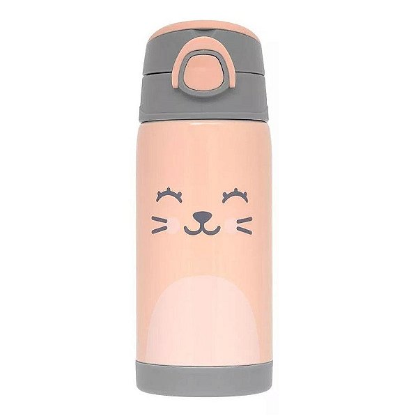 Copo Térmico Com Canudo Infantil Buba Gumy Nude 400ML