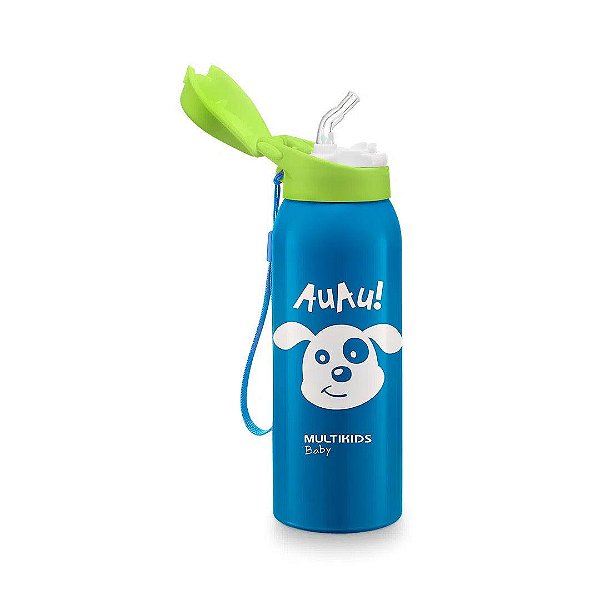 Copo Térmico Infantil Com Canudo Multikids Keep It Cool Azul